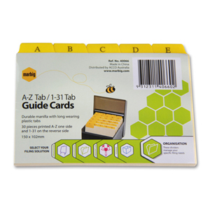 Alpha Index cards