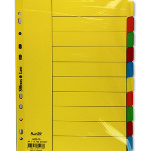 Filing & stationery - 10 tab coloured divider sets