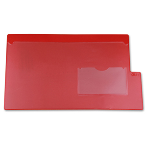 Filing - vinyl outguide with pocket.  Legal size. Red