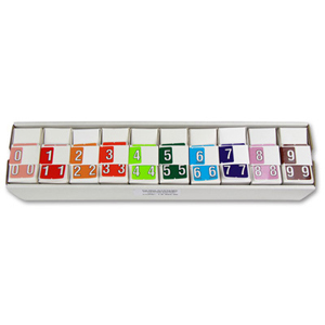 Colour coded filing labels - FSI numeric starter kit